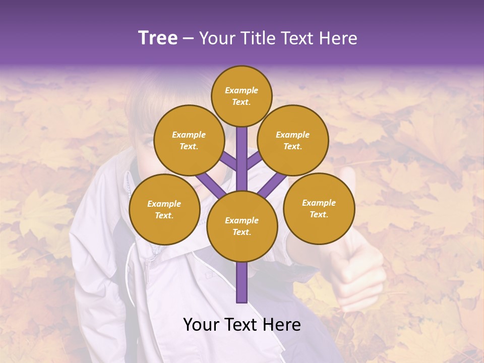 Maple Leaf Long Hair PowerPoint Template