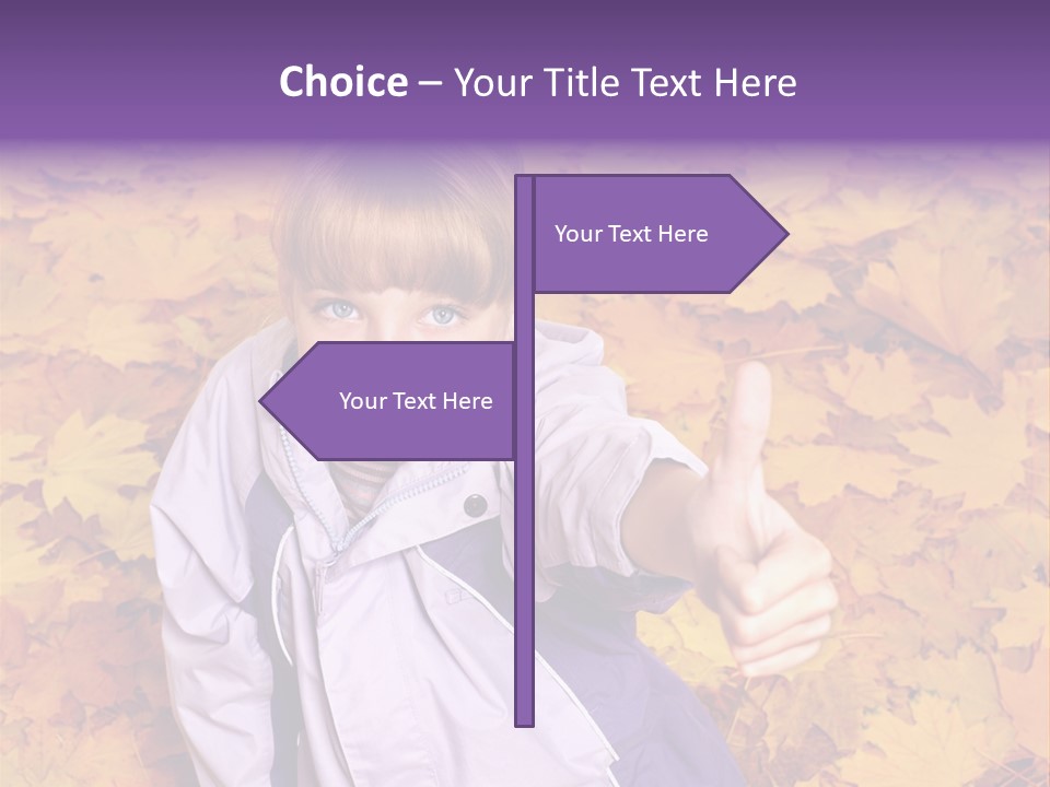 Maple Leaf Long Hair PowerPoint Template