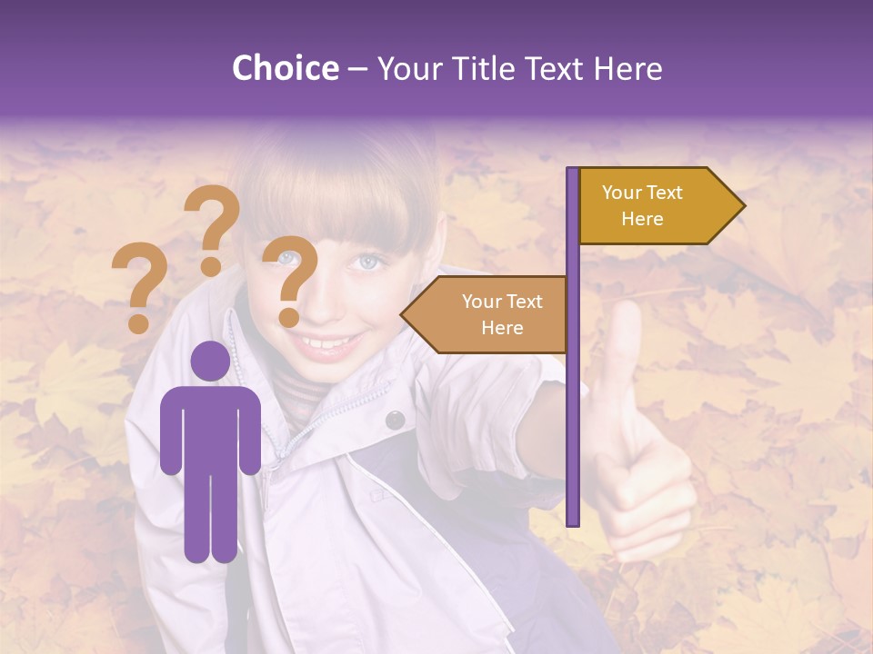 Maple Leaf Long Hair PowerPoint Template