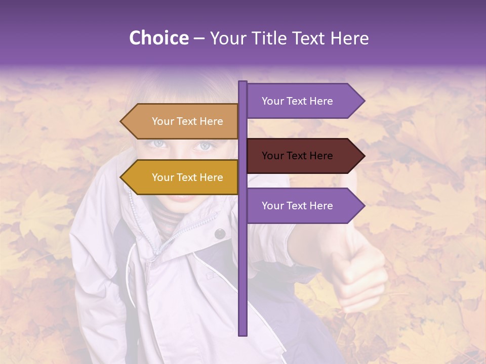 Maple Leaf Long Hair PowerPoint Template