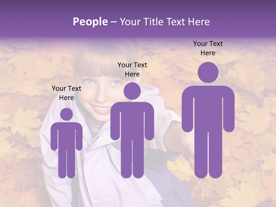 Maple Leaf Long Hair PowerPoint Template