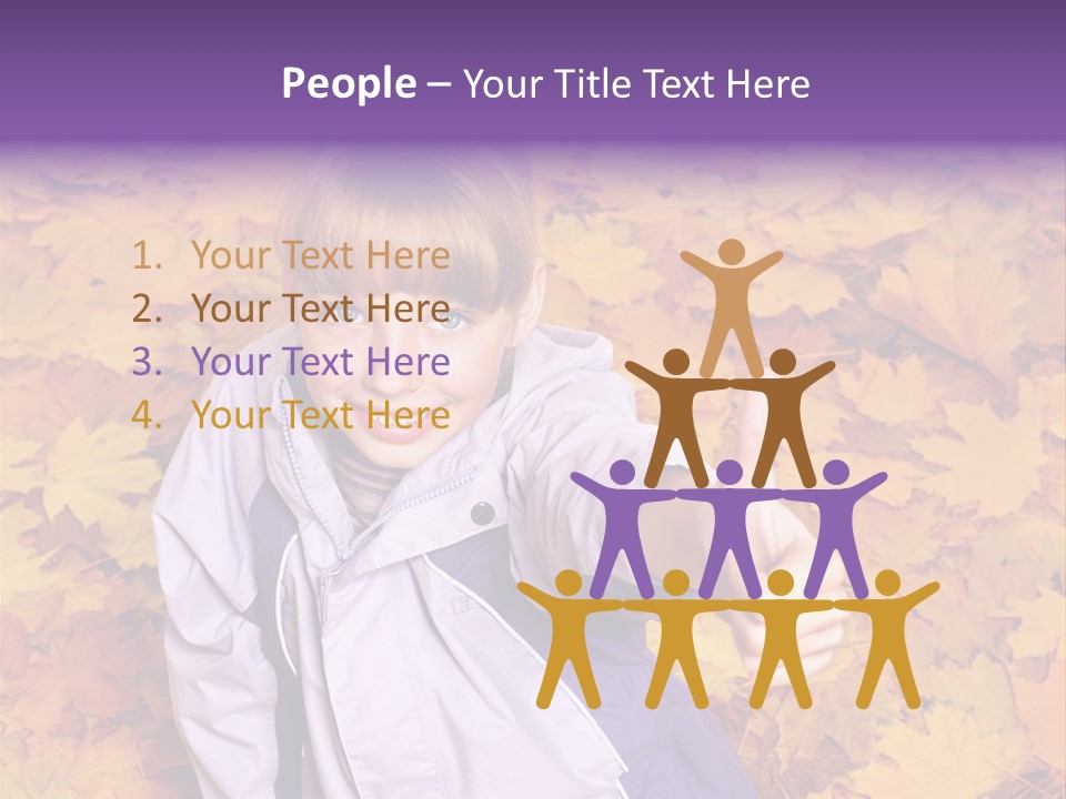 Maple Leaf Long Hair PowerPoint Template