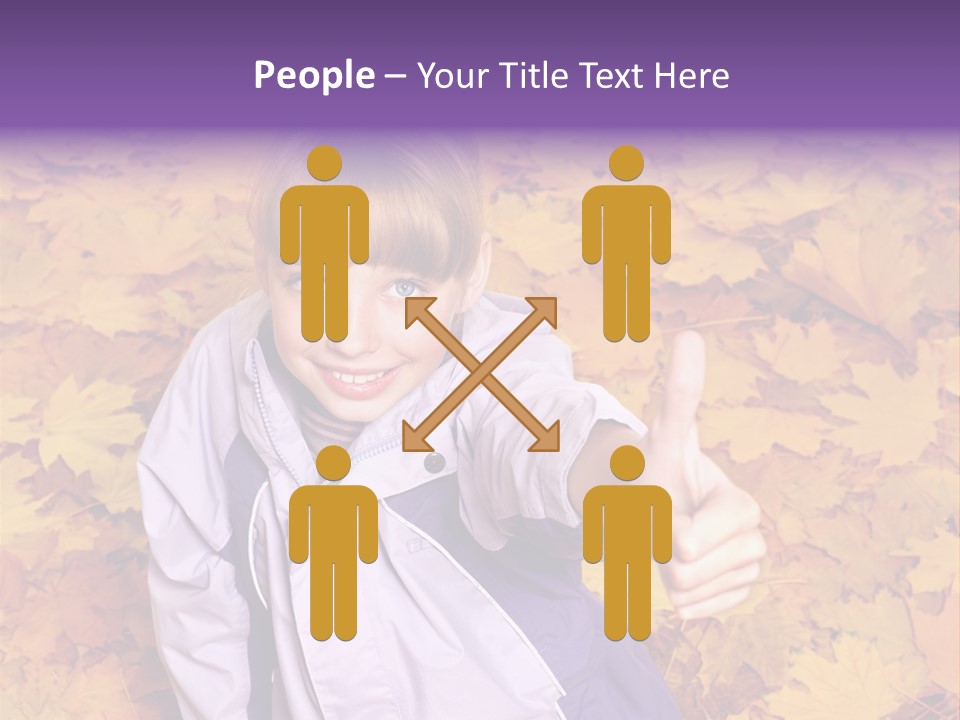 Maple Leaf Long Hair PowerPoint Template