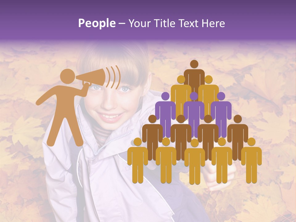 Maple Leaf Long Hair PowerPoint Template