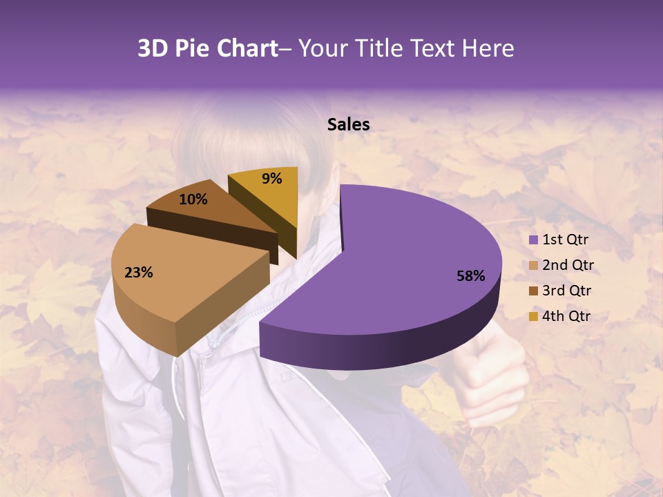 Maple Leaf Long Hair PowerPoint Template