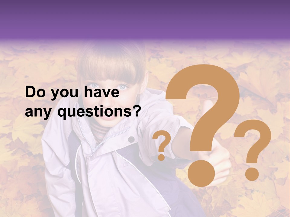 Maple Leaf Long Hair PowerPoint Template