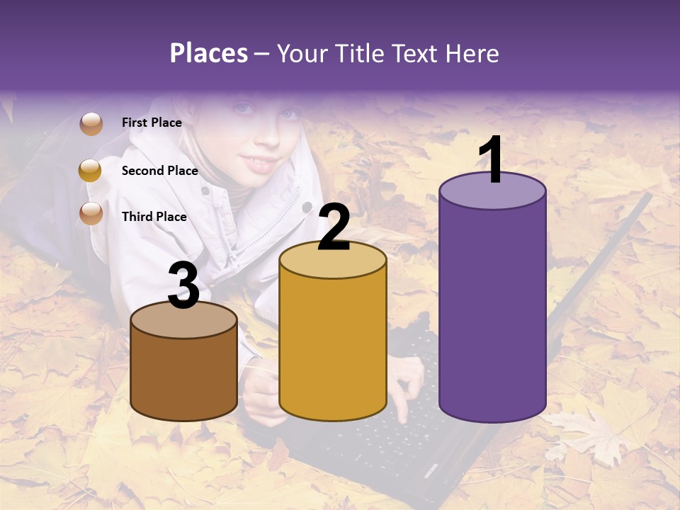 Learning Group Girl PowerPoint Template