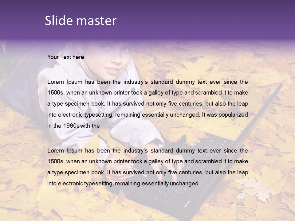 Learning Group Girl PowerPoint Template