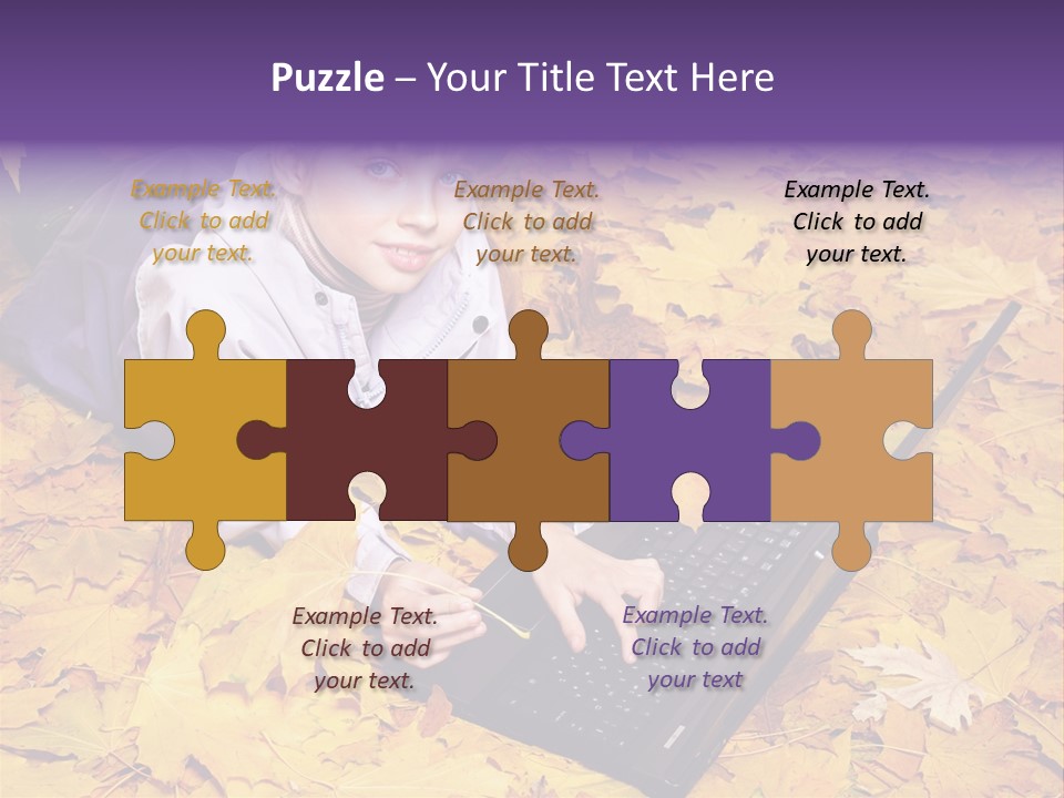 Learning Group Girl PowerPoint Template