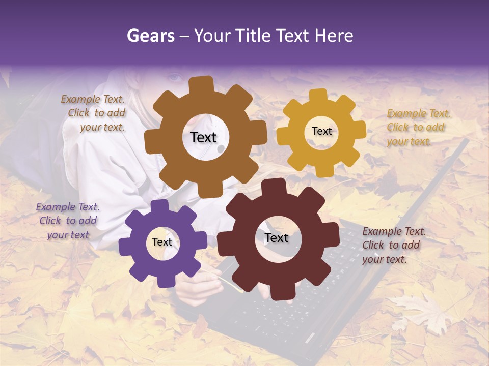 Learning Group Girl PowerPoint Template