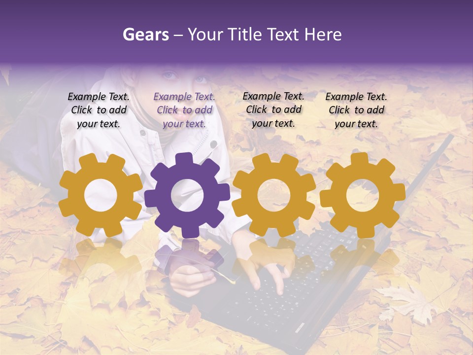 Learning Group Girl PowerPoint Template