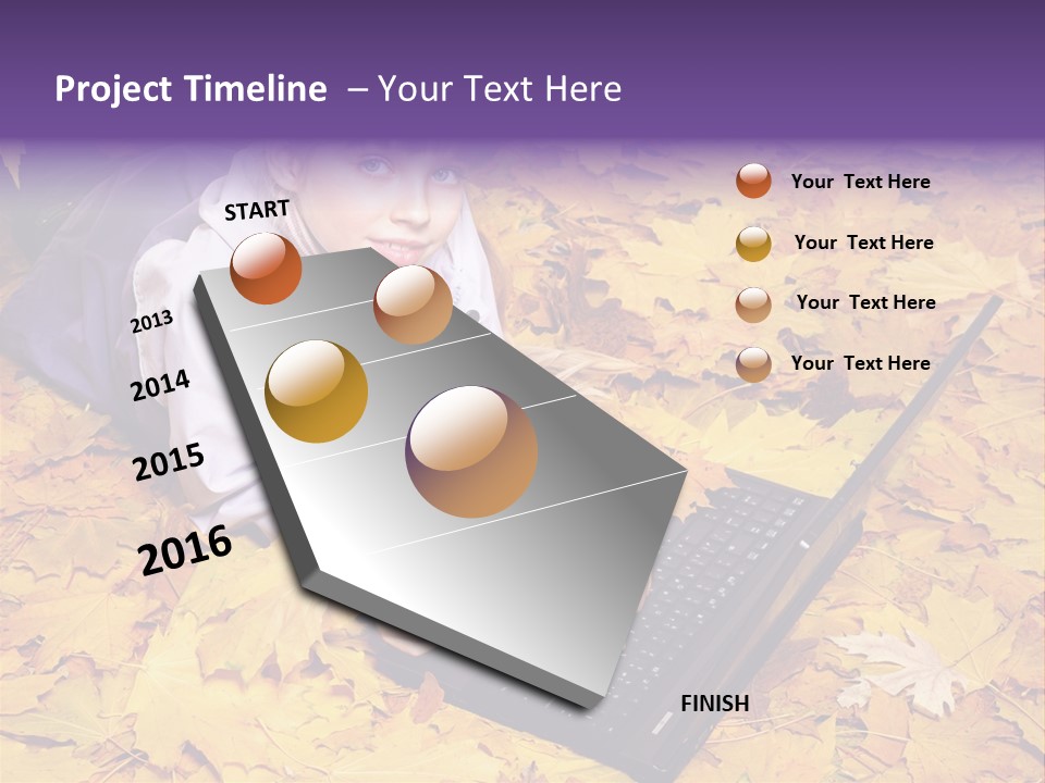 Learning Group Girl PowerPoint Template