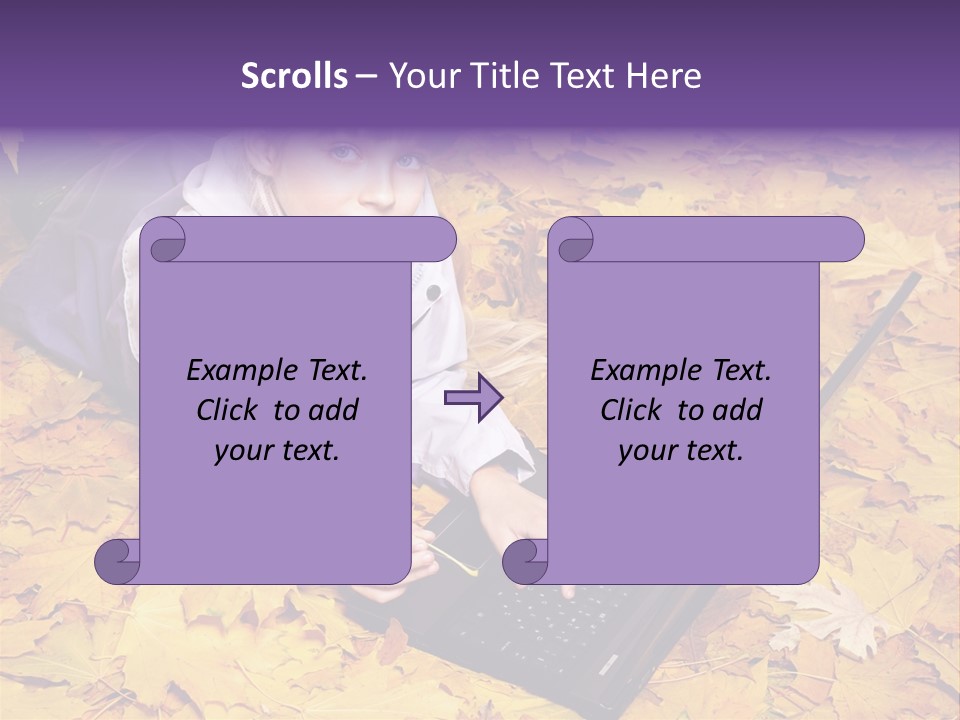 Learning Group Girl PowerPoint Template