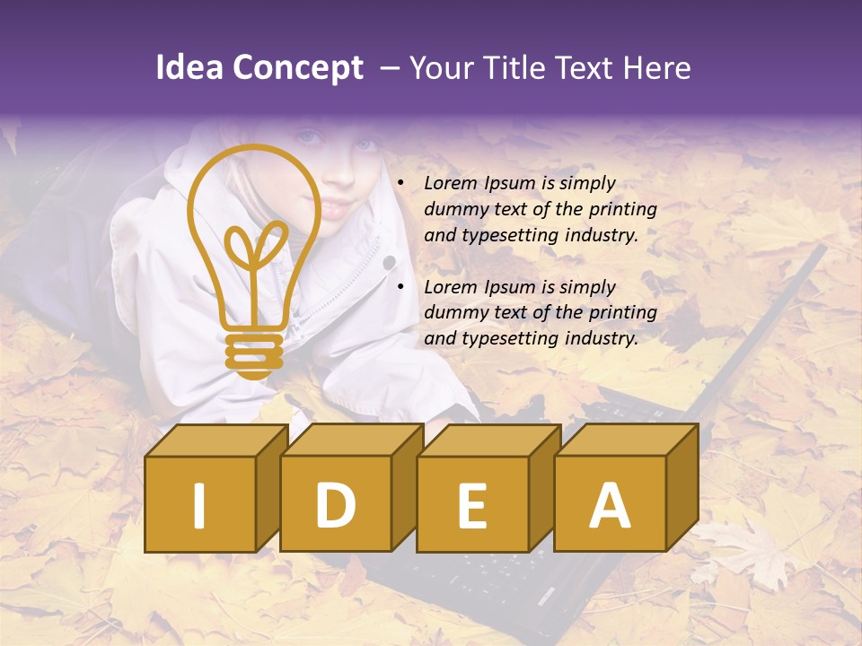 Learning Group Girl PowerPoint Template