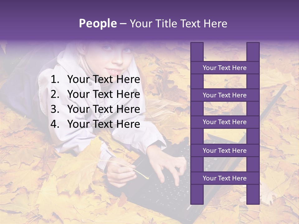 Learning Group Girl PowerPoint Template