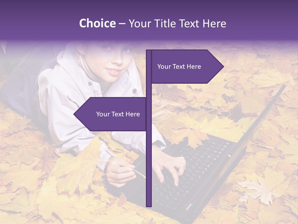 Learning Group Girl PowerPoint Template