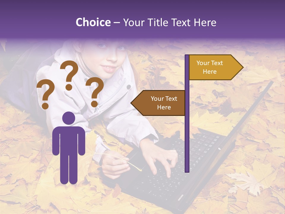 Learning Group Girl PowerPoint Template