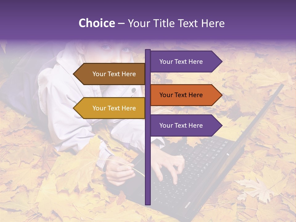 Learning Group Girl PowerPoint Template