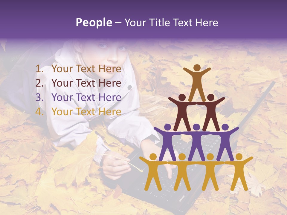 Learning Group Girl PowerPoint Template