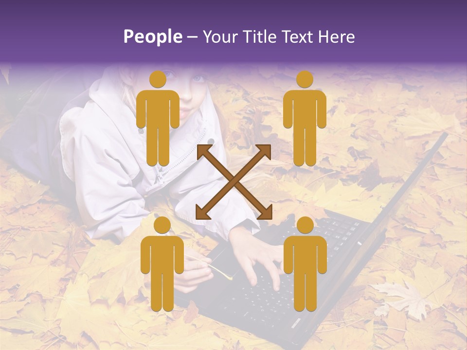 Learning Group Girl PowerPoint Template