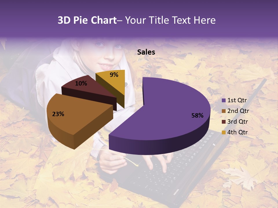 Learning Group Girl PowerPoint Template