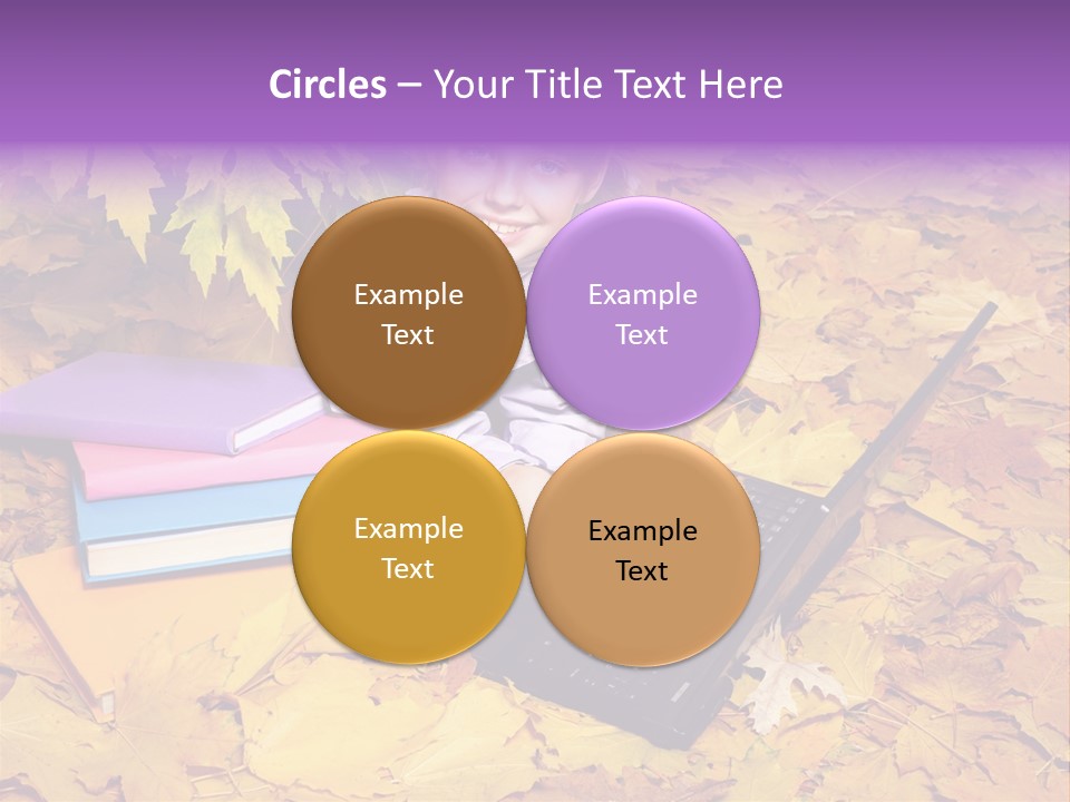 Blond Little Girl Schoolgirl PowerPoint Template