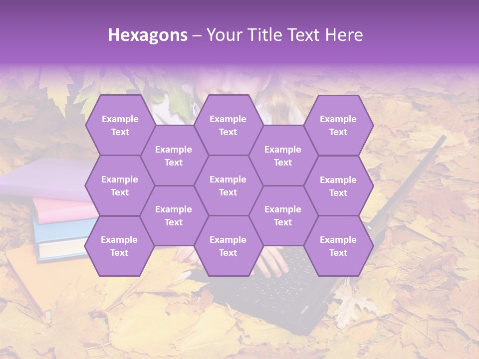 Blond Little Girl Schoolgirl PowerPoint Template