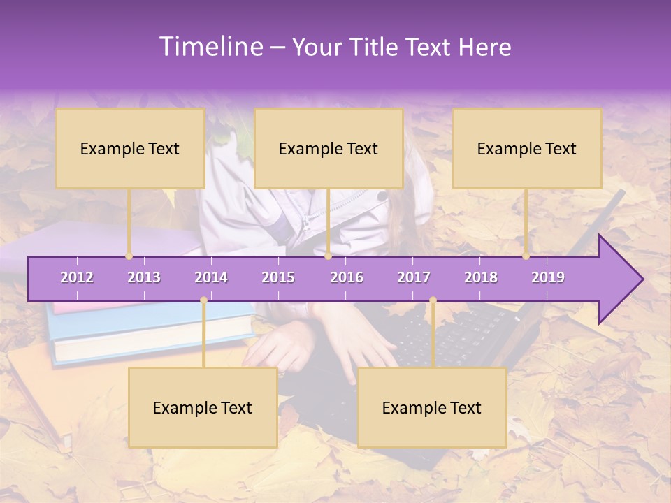 Blond Little Girl Schoolgirl PowerPoint Template