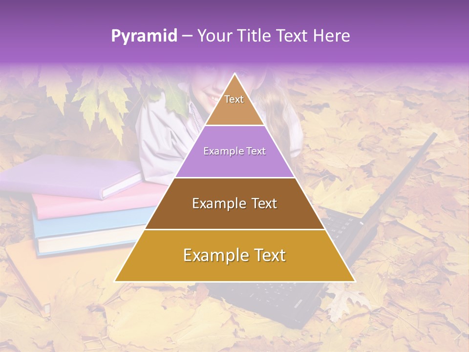 Blond Little Girl Schoolgirl PowerPoint Template