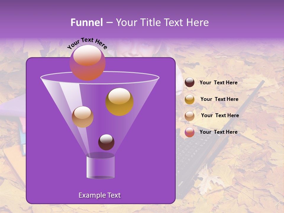 Blond Little Girl Schoolgirl PowerPoint Template