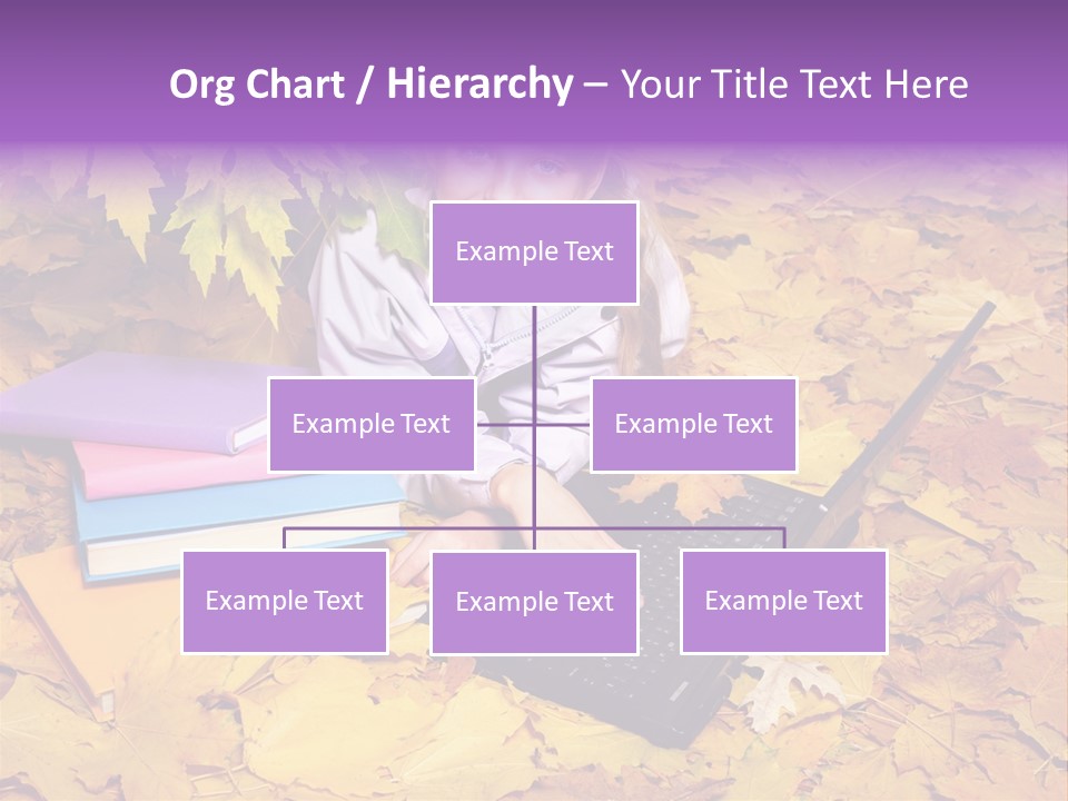 Blond Little Girl Schoolgirl PowerPoint Template