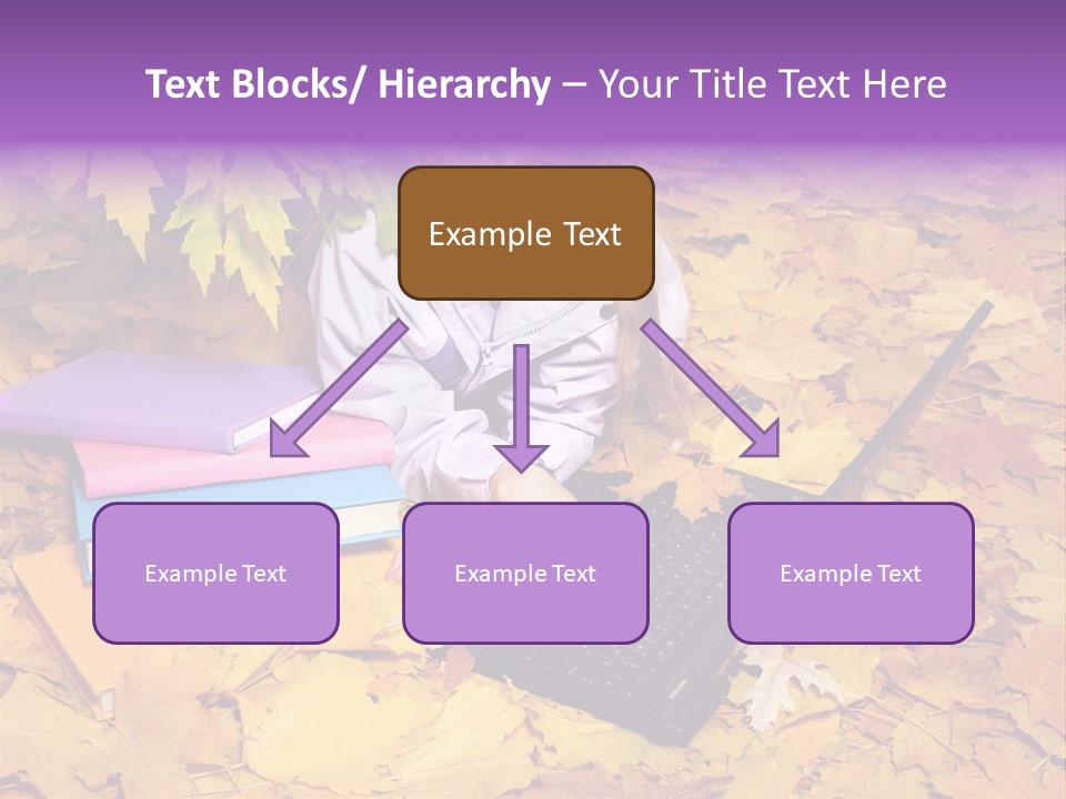 Blond Little Girl Schoolgirl PowerPoint Template