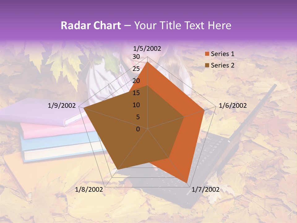 Blond Little Girl Schoolgirl PowerPoint Template