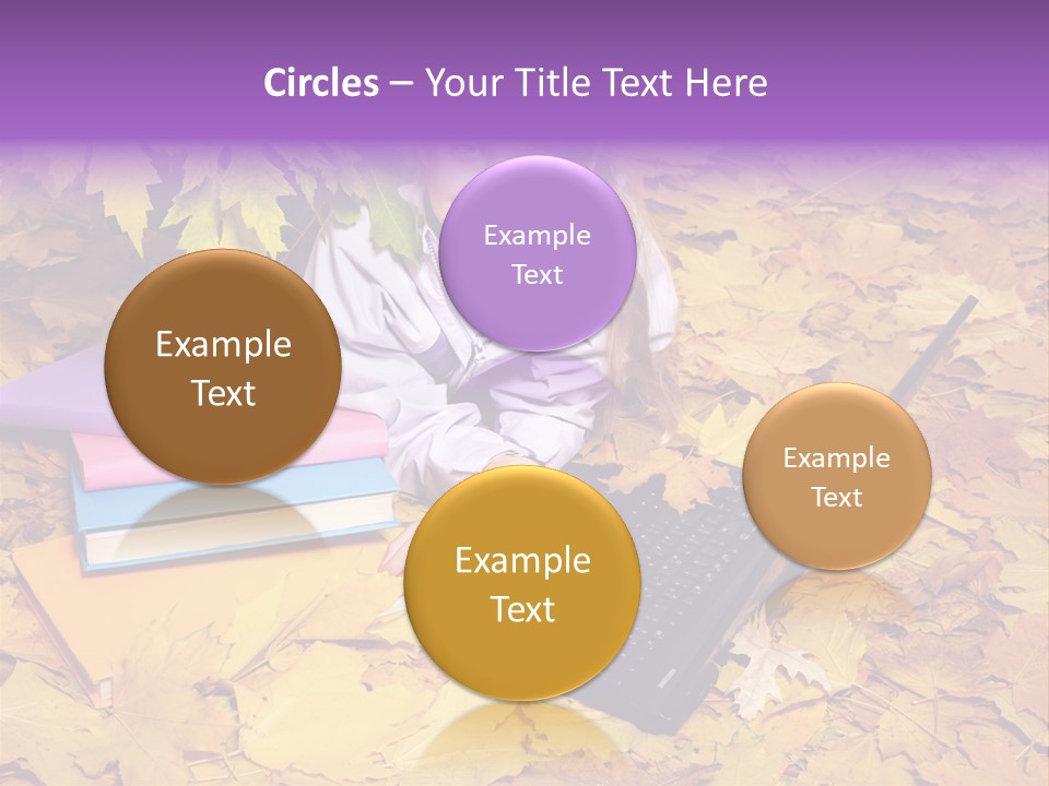 Blond Little Girl Schoolgirl PowerPoint Template