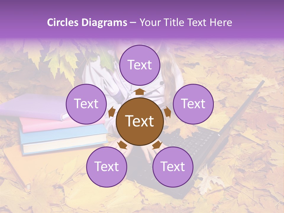 Blond Little Girl Schoolgirl PowerPoint Template