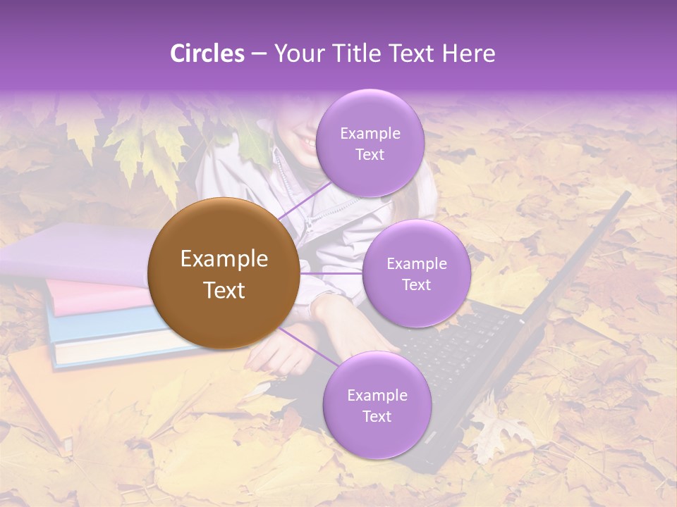 Blond Little Girl Schoolgirl PowerPoint Template