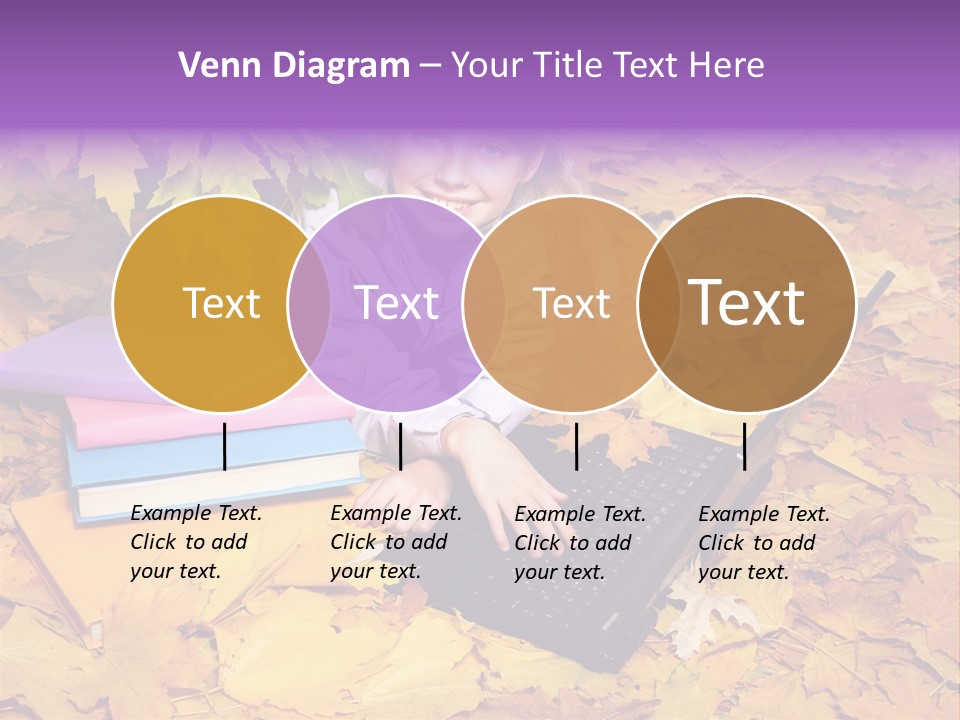 Blond Little Girl Schoolgirl PowerPoint Template