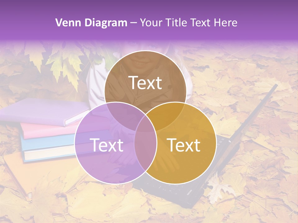 Blond Little Girl Schoolgirl PowerPoint Template