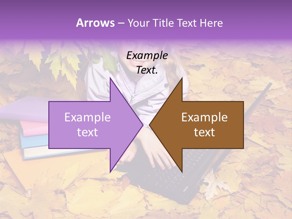 Blond Little Girl Schoolgirl PowerPoint Template