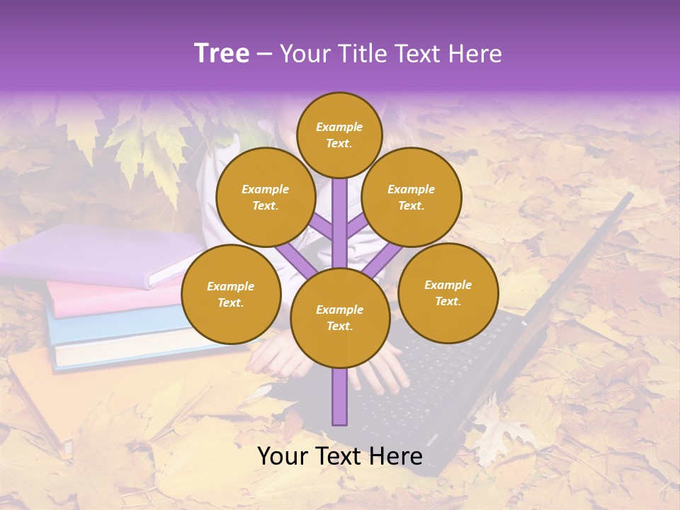 Blond Little Girl Schoolgirl PowerPoint Template