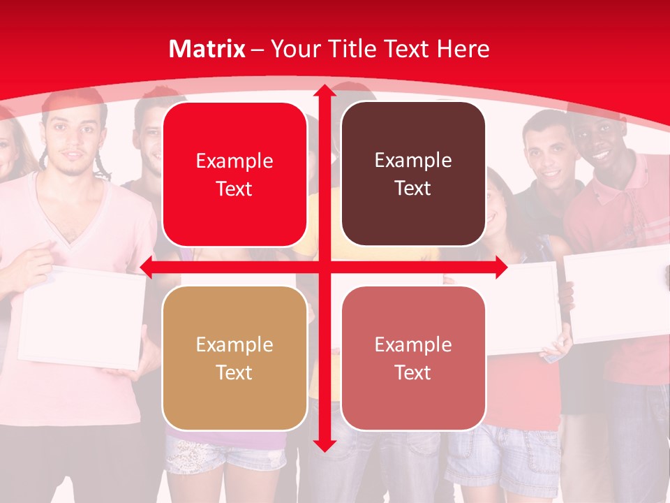 Happy Banner Team PowerPoint Template