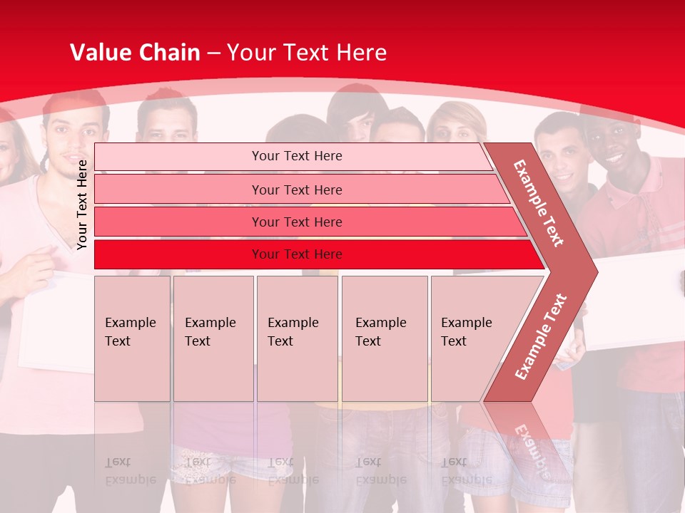 Happy Banner Team PowerPoint Template