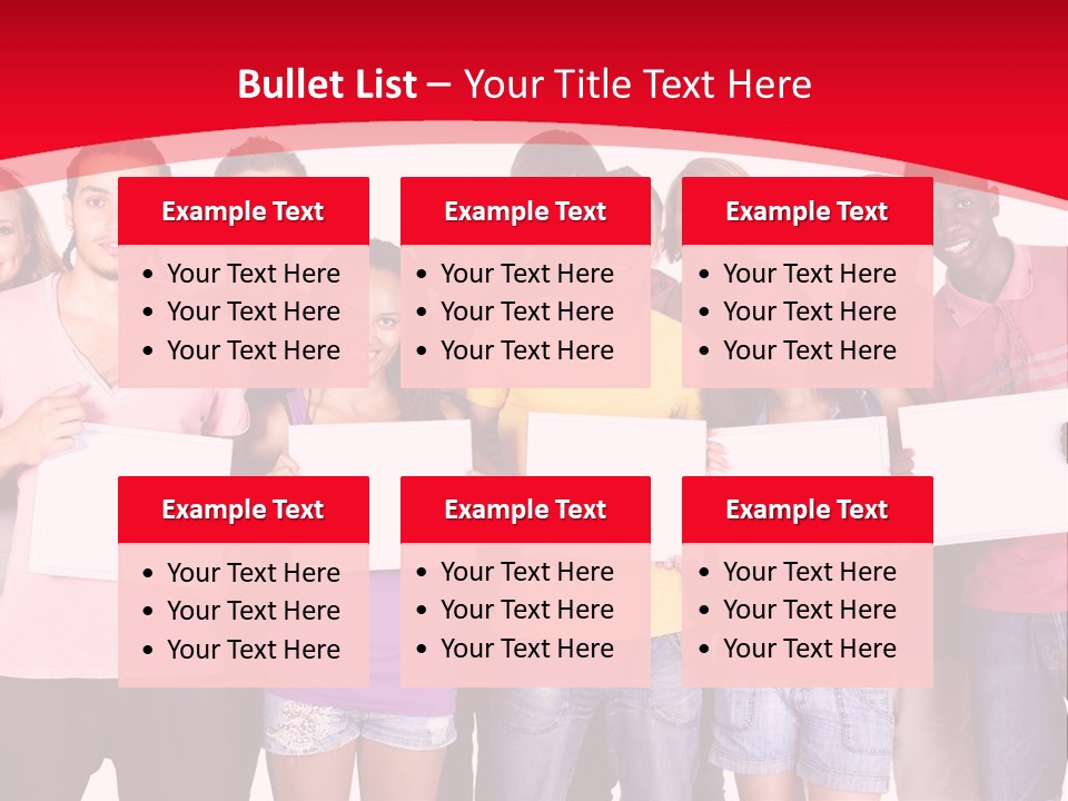 Happy Banner Team PowerPoint Template