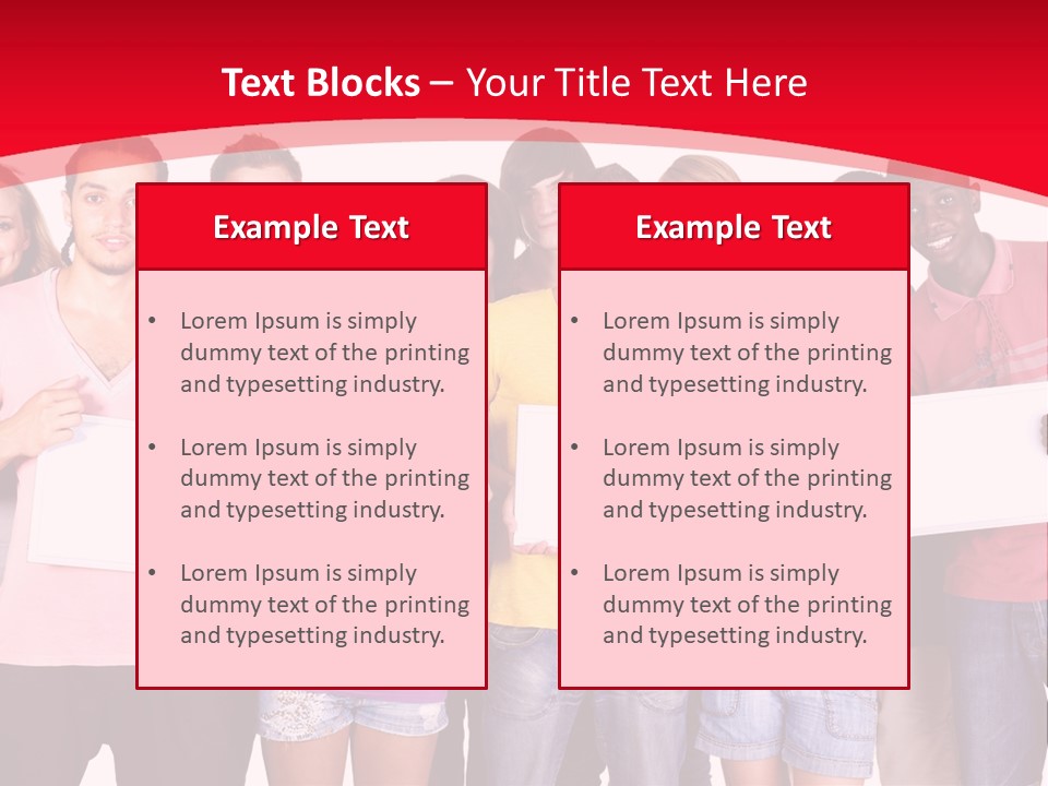 Happy Banner Team PowerPoint Template