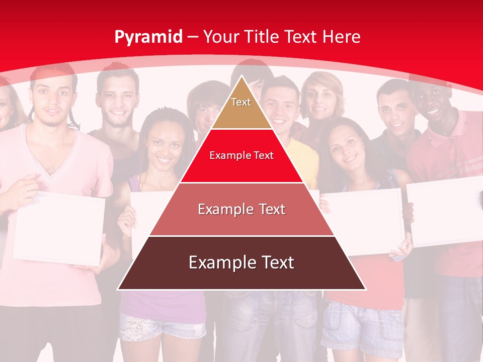 Happy Banner Team PowerPoint Template