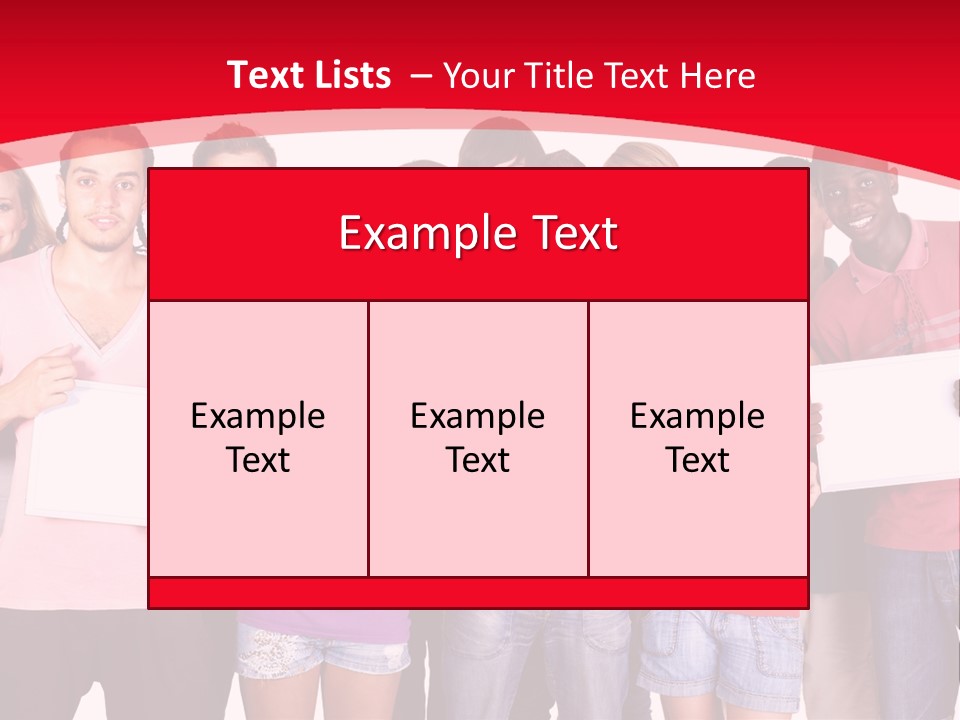 Happy Banner Team PowerPoint Template