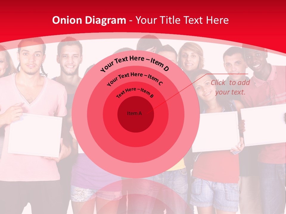 Happy Banner Team PowerPoint Template