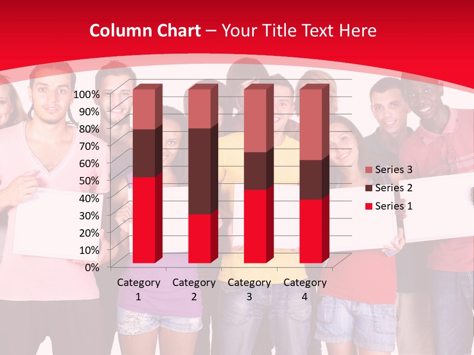 Happy Banner Team PowerPoint Template