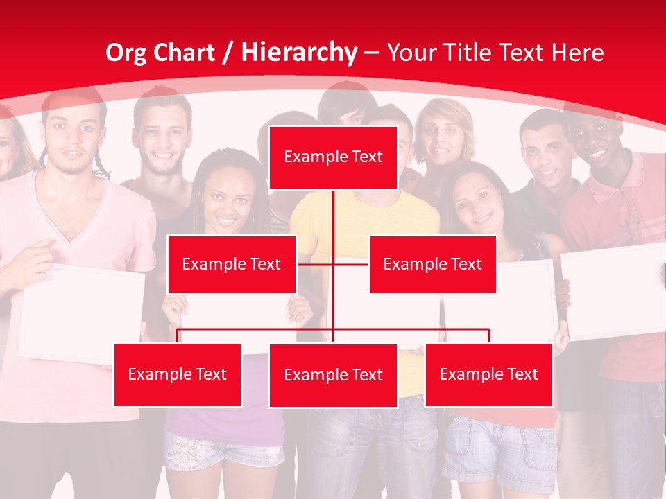 Happy Banner Team PowerPoint Template