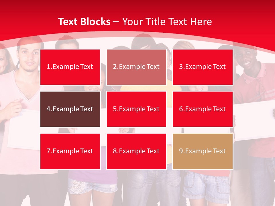 Happy Banner Team PowerPoint Template